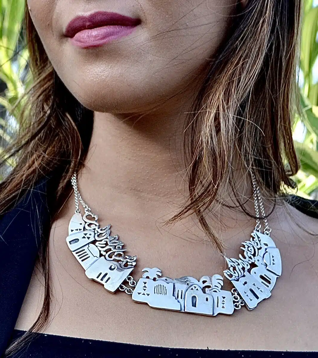Nubian Village sterling silver Necklace 1 Nubian Village sterling silver Necklace