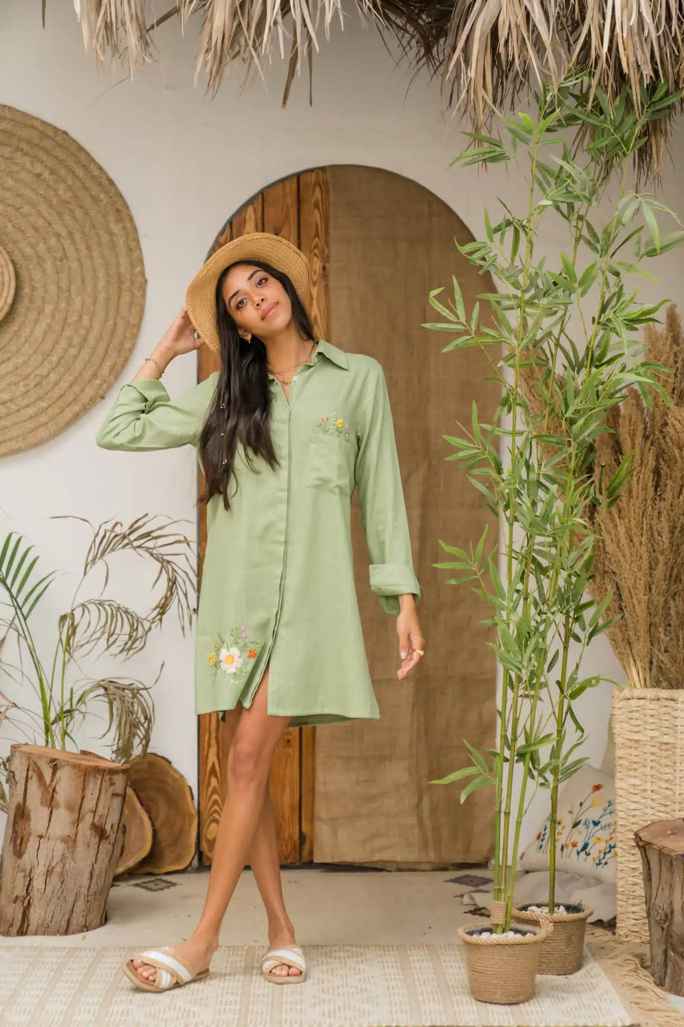 Garden Party Linen Shirt Dress 2 DSC01898 1 scaled