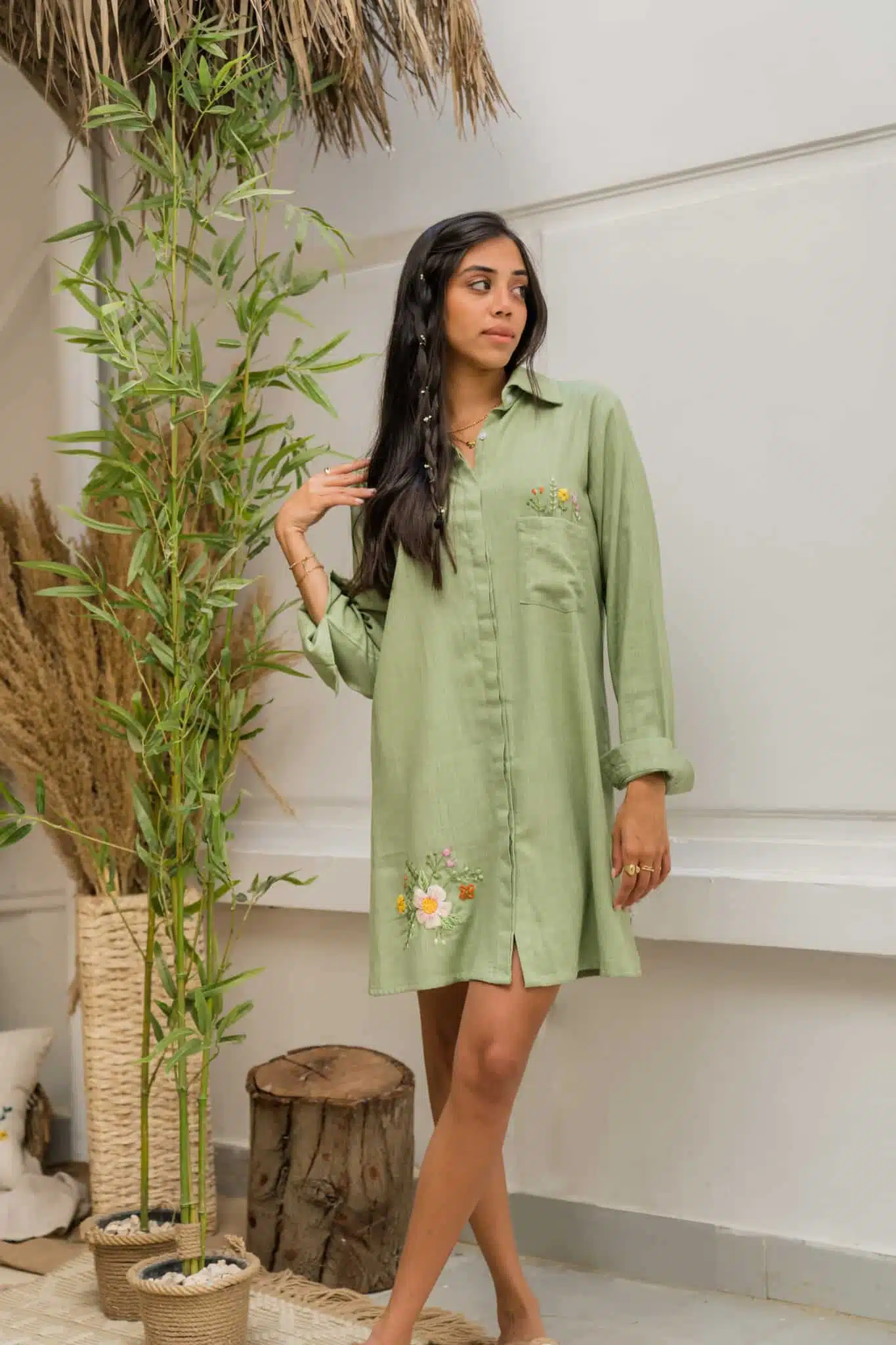 Garden Party Linen Shirt Dress 1 Garden Party Linen Shirt Dress