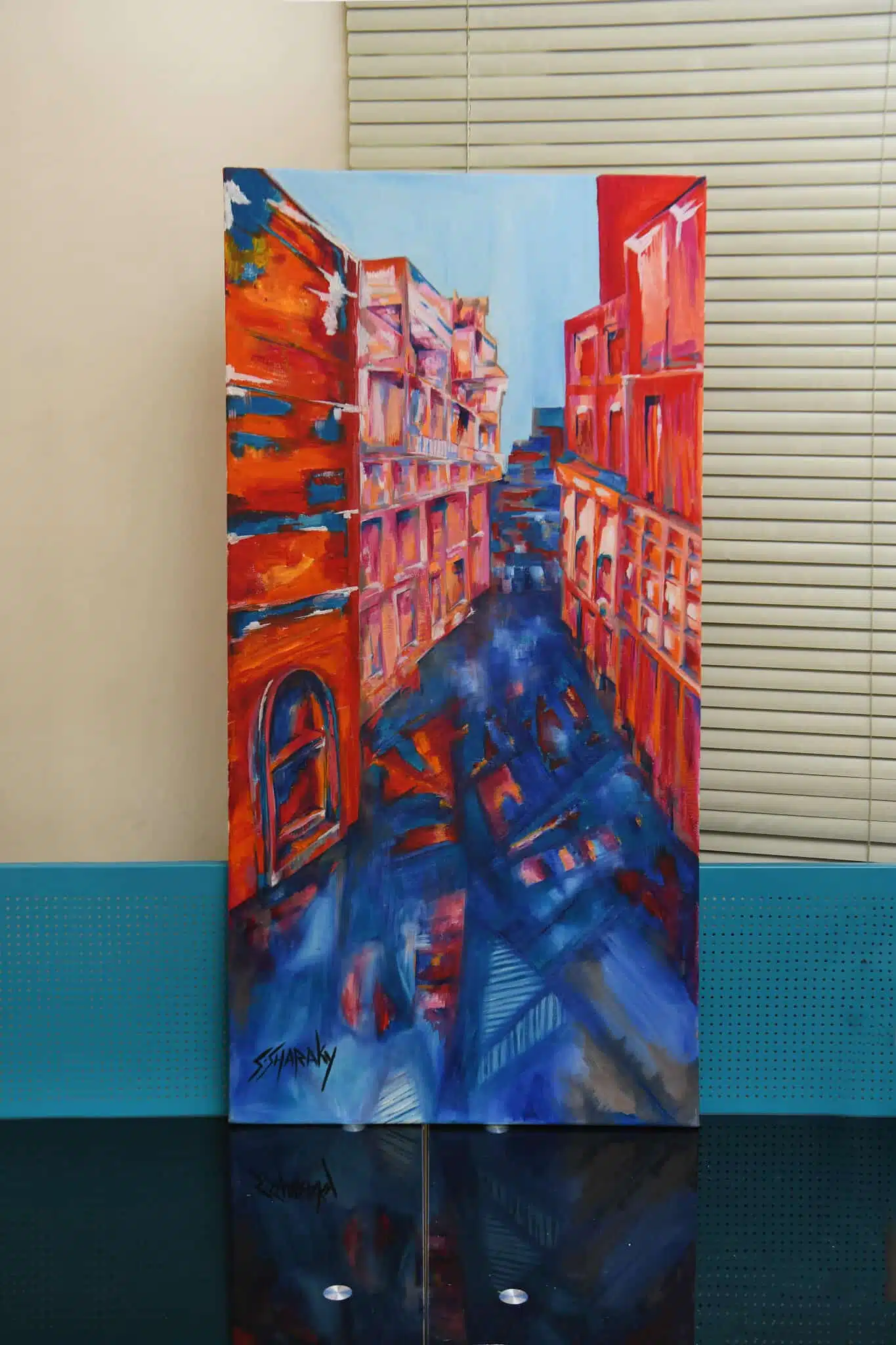 DOWNTOWN CORRIDORS OIL PAINTING 2 Downtown Corridors Oil Painting