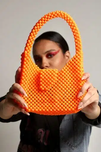 Emeli Beads Bag 2 Orange color