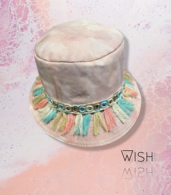 Tie dye pastel bucket hat