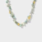 Flowery Necklace With Green Amazonite Stones SZN212.6 small