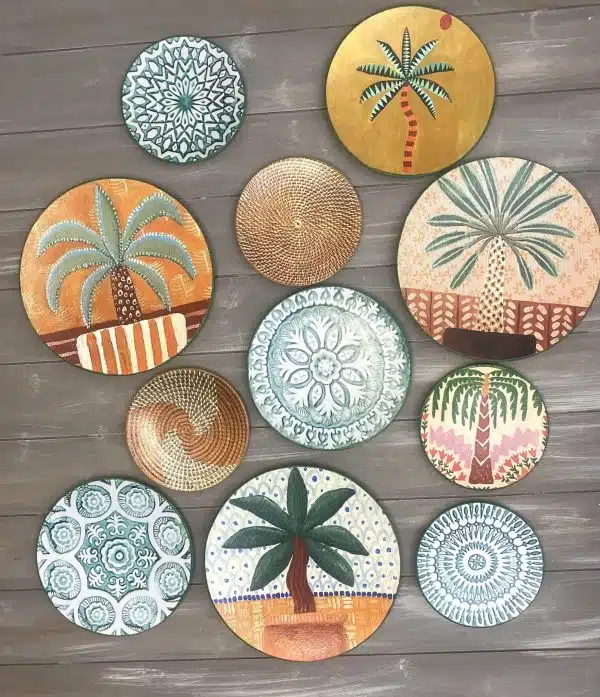 Palmier Basket Wall Plates Collection