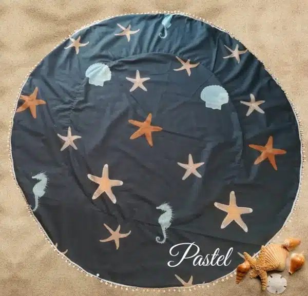 Seashells beach towel