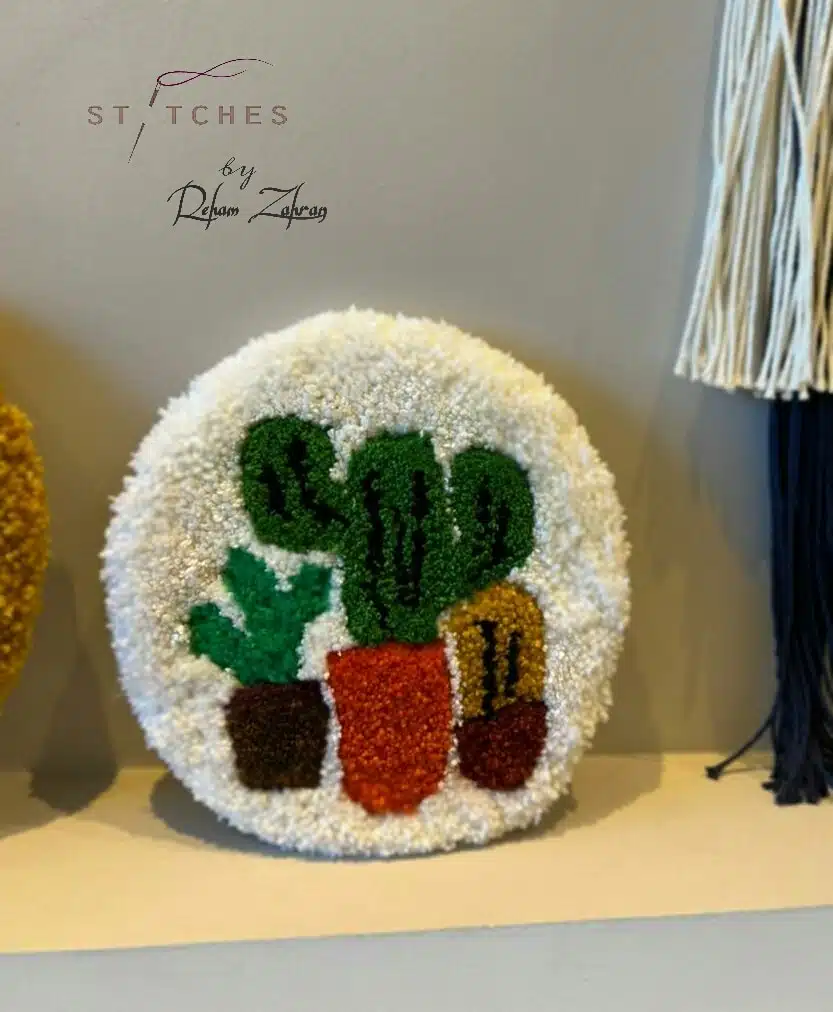 cactus tufted wall hanging - tufted art 1 cactus tufted wall hanging - tufted art