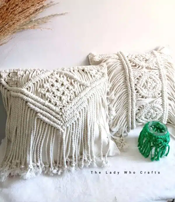 Macrame cushion