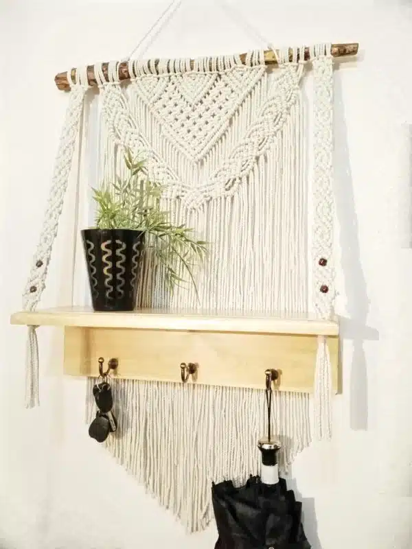 LUCIO macrame shelf