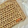 Handmade crochet clutch