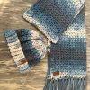 Set of matching scarf and icecap