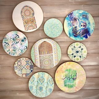 Decoupaged wall plates