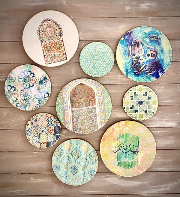 Decoupaged wall plates