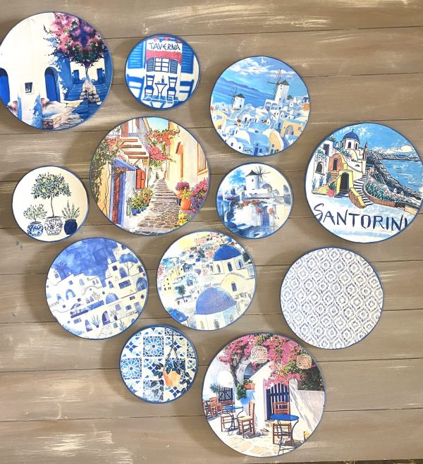 Santorini Wall Plates Collection