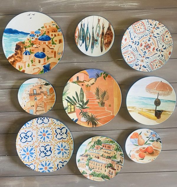 Sunny Santorini Wall Plates