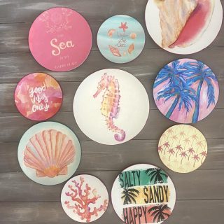 Decoupaged wall plates