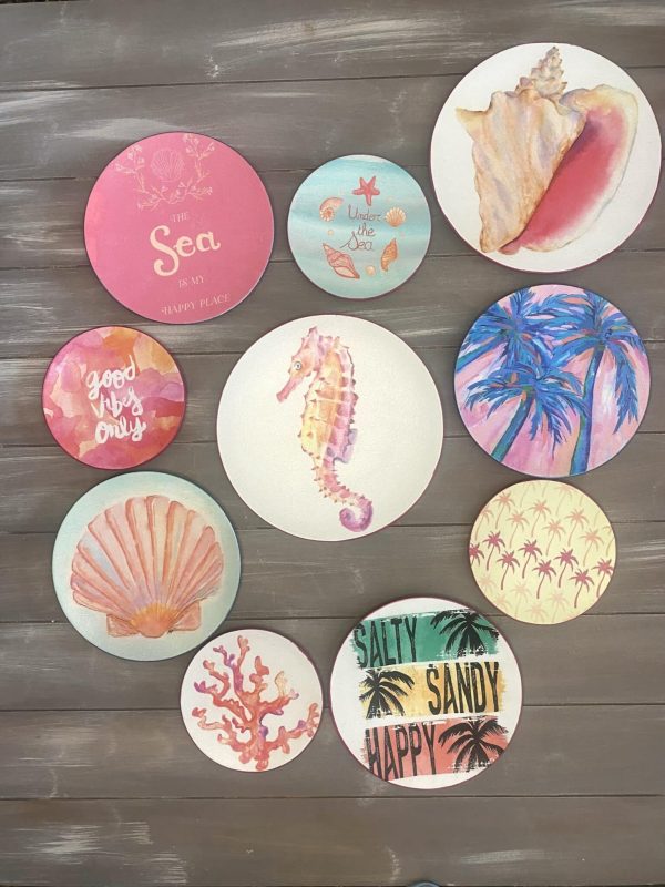 Decoupaged wall plates