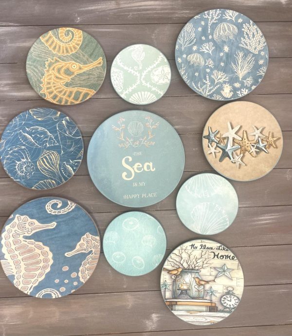 Decoupaged wall plates