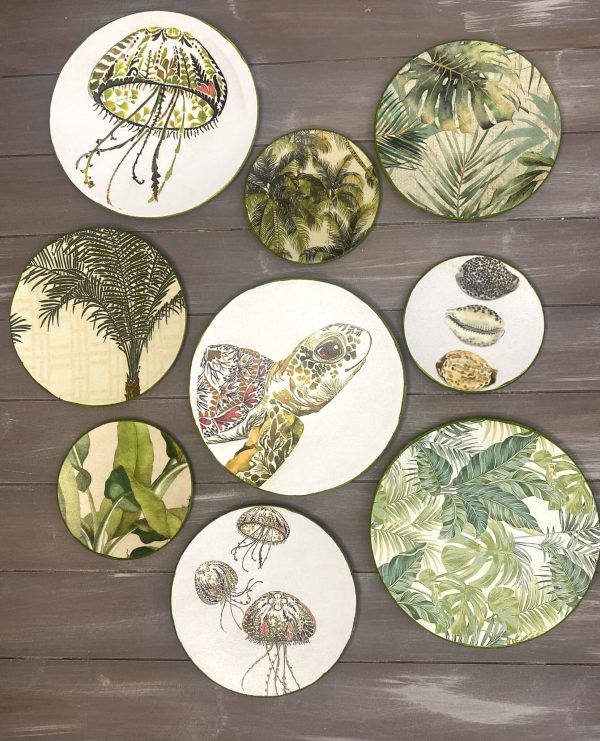 Decoupaged wall plates