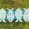 Wooden summer hanger with fish design