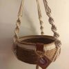 Macrame Holder with a Jute Basket