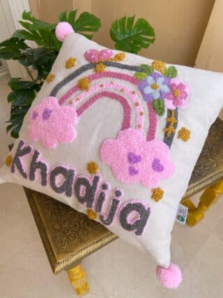 Cloud cushion with customize name