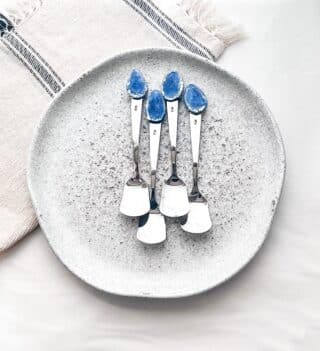 Stainless-steel ice cream spoons