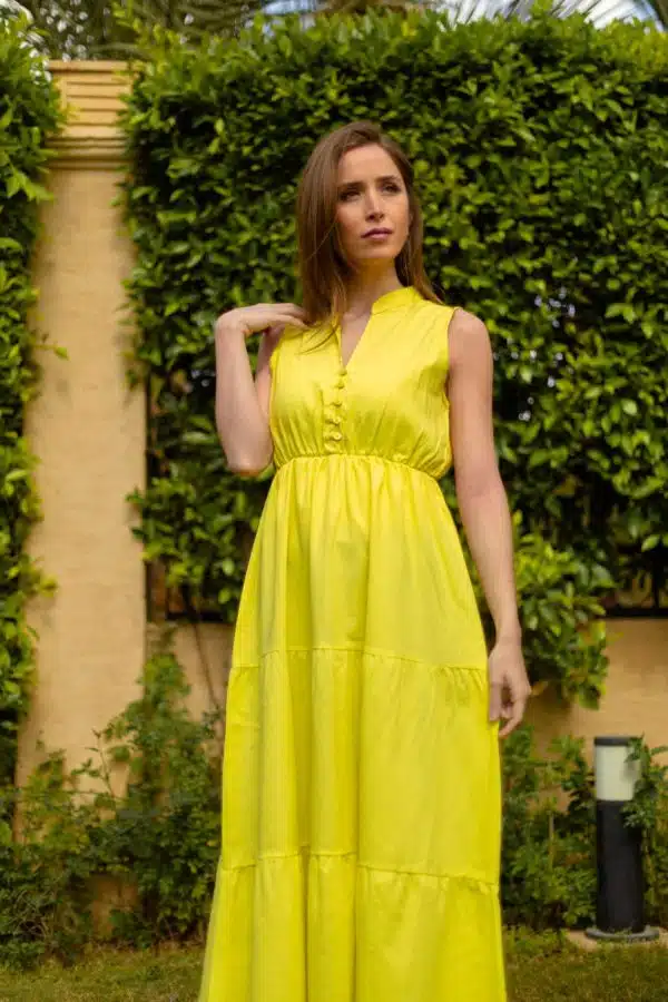 Sunshine yellow Linen Dress