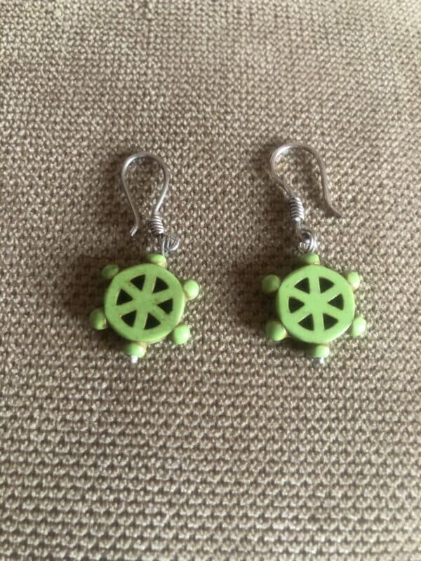 Sterling Silver Ship Wheel earing for a Summer Vibe