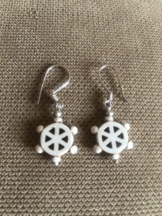 Sterling Silver Ship Wheel earing for a Summer Vibe.