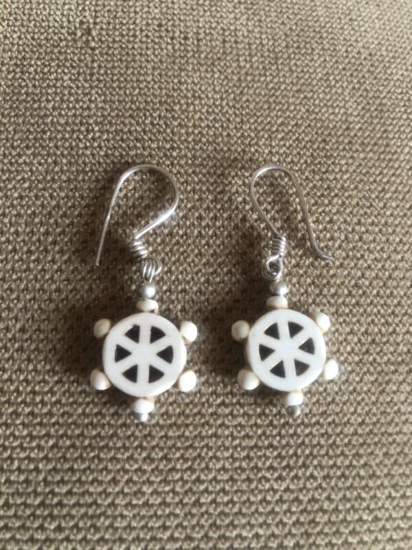 Sterling Silver Ship Wheel earing for a Summer Vibe.