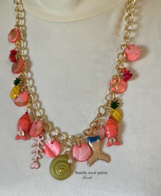 Red fish, coral necklace