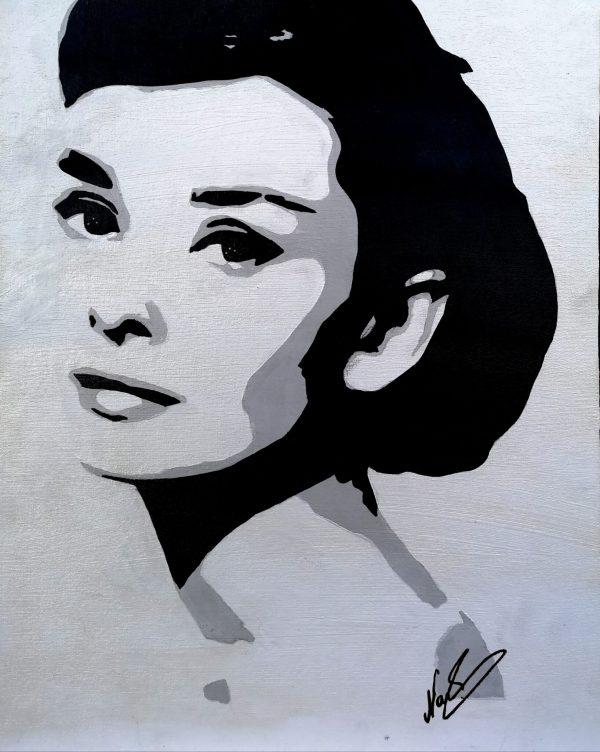 audrey hepburn pop art painting