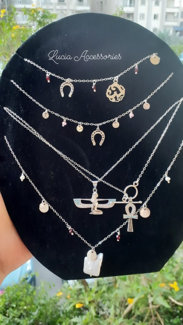 Silver necklaces