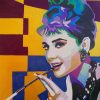 pop art painting of audrey hepburn