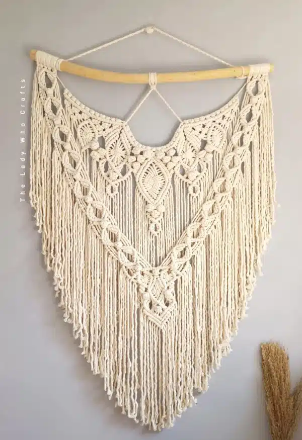 Bubbles and diamonds Large Macrame Wall Hanging 🍂💛