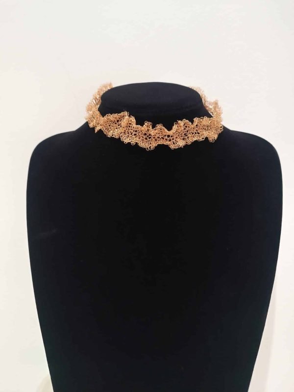 Gold plated handmade choker