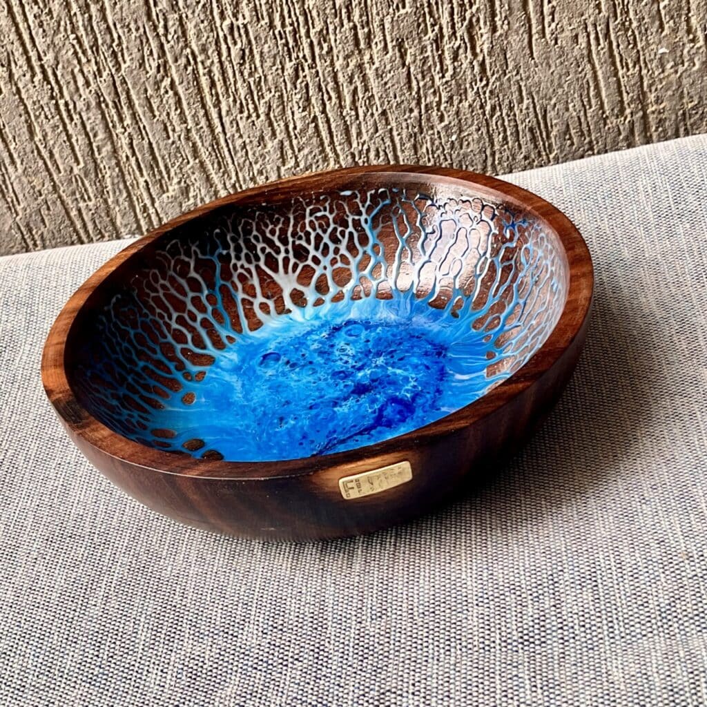 Blue| Dark Wood Bowl - I Make This