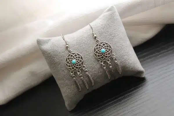 Turquoise DreamCatcher Earrings