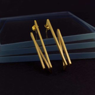 creative earring design gold plated jewelry