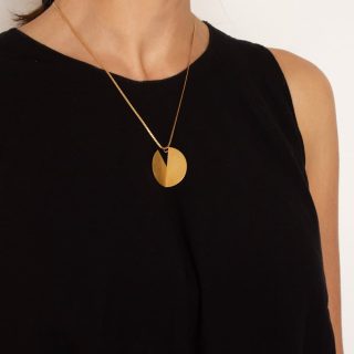 circle gold plated pendant