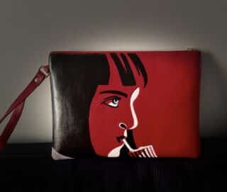 Hand painted clutch bag