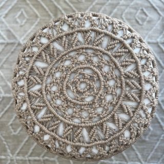 Jute Macrame Puff