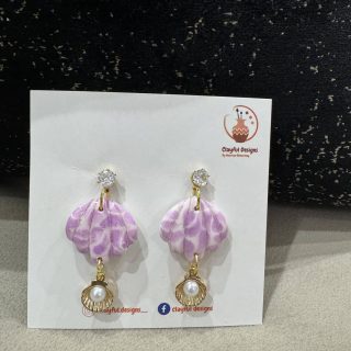 polymer clay, handmade, earrings