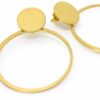 circle gold plated earrings
