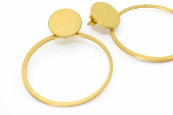 circle gold plated earrings
