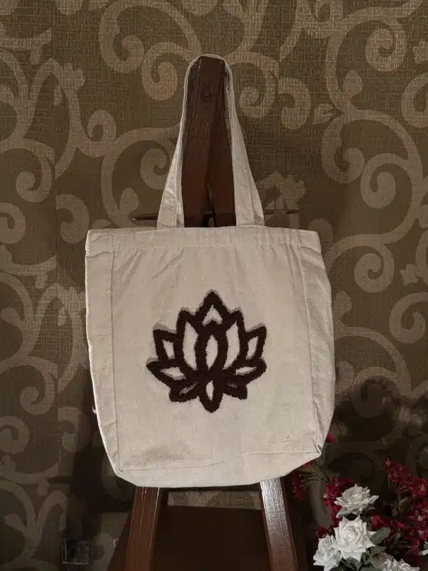 Boho flower box tote bag