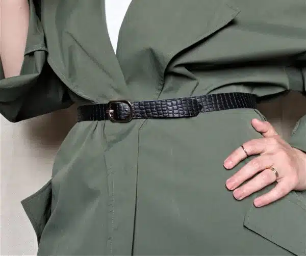 Genuine leather printed belt