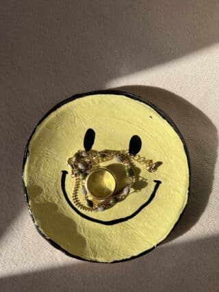 DIY jewelry bowl Smile coaster