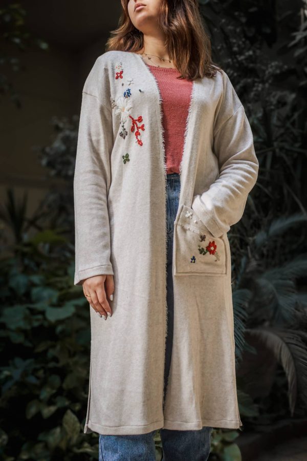 Soft wool beige cardigan