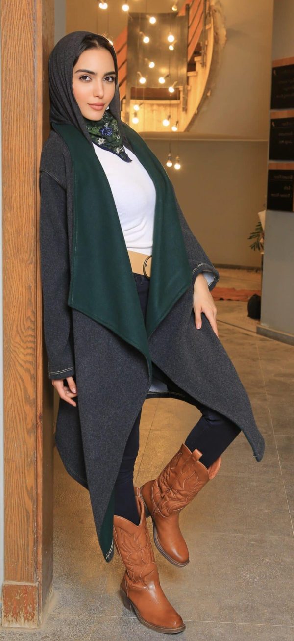 Casual Coat ! Warm but not bulky, our Gray /Green coat will keep you warm,stylish and Unique!We’re ready for the cold days ahead!